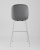 Стул барный Beetle со спинкой серый хромированные ножки. Фото №6