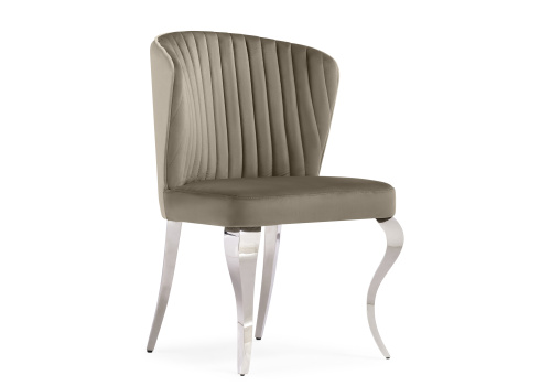 Стул на металлокаркасе Edwin light beige / steel. Фото №1