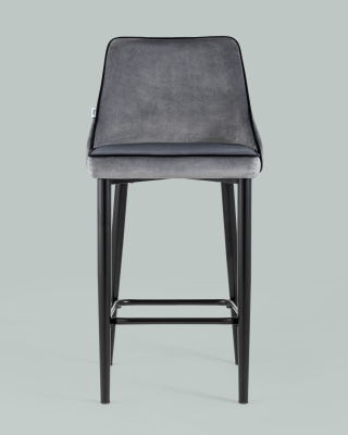 Стул полубарный Коби велюр серый. Фото №5