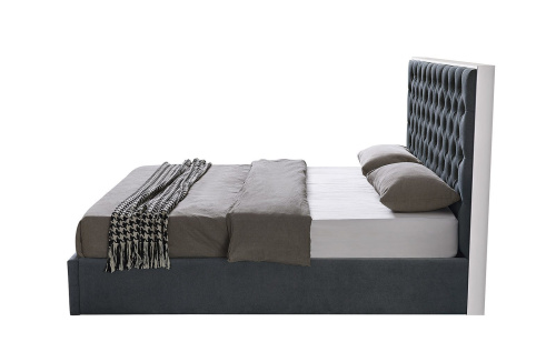 Кровать LBD1704 серая с ящиком для белья. Фото №6