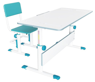 Стол учебный Polini Kids City D2, белый. Фото