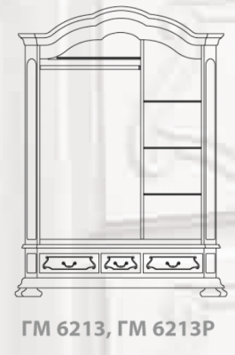 Шкаф для платья и белья Босфор-Премиум ГМ 6213. Фото