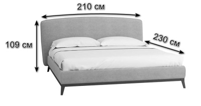 Кровать с ортопедическим основанием и ящиком 1.8 Сканди Лайт_Беж. Фото