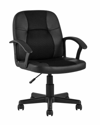 Кресло офисное TopChairs Comfort экокожа черное фото Кресло офисное TopChairs Comfort экокожа черное. Фото №2