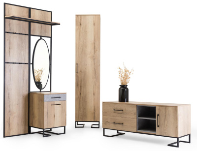 Полка для прихожей Loft Дуб Табак. Фото