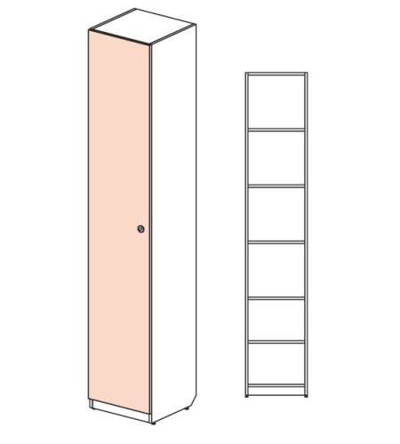 Шкаф однодверный Силуэт. Фото №1