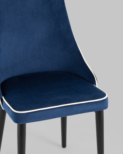 Стул Луис с кантом велюр синий. Фото №9