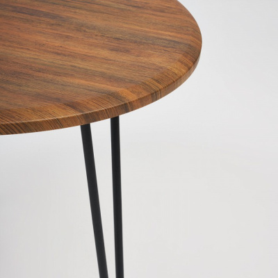 Стол журнальный HURON МДФ/металл, 55*55*45 см, Дуб Американский (ножки черные) фото Стол журнальный HURON МДФ/металл, 55*55*45 см, Дуб Американский (ножки черные). Фото №2