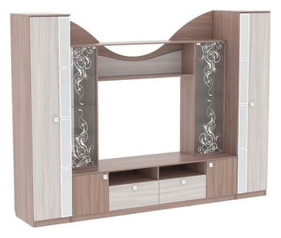 Гармония Шкаф 1-створчатый ясень шимо темный/ясень шимоСветлый. Фото