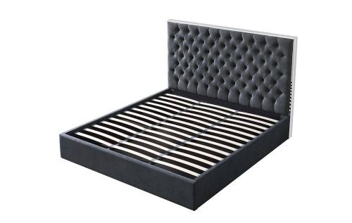 Кровать LBD1704 серая с ящиком для белья. Фото №8